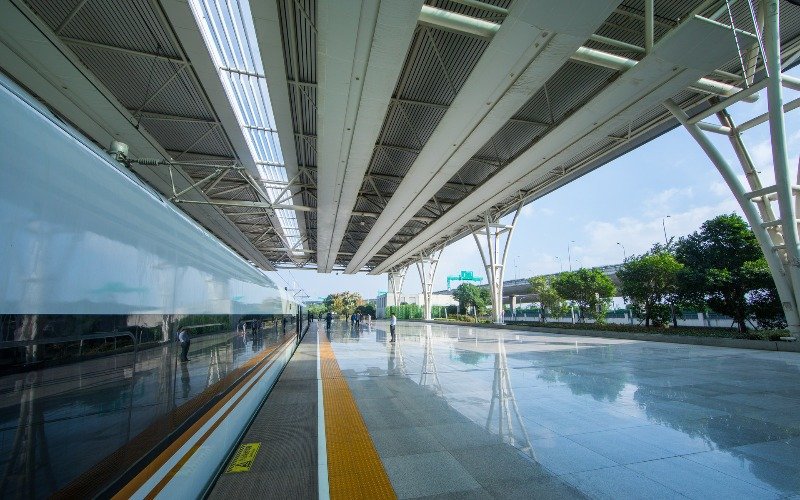 High-Speed Train in China (Bullet Train) 
